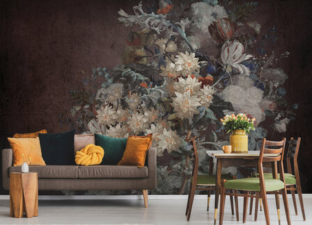 Bloemen fotobehang Klassiek Donker