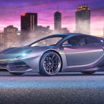 Snelle Sportwagen fotobehang VINYL 