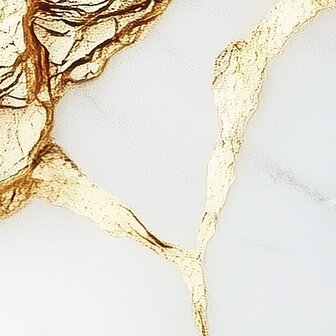 Wit Marmer met Goud fotobehang