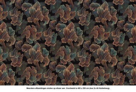 2X Night Blossoms fotobehang naast elkaar