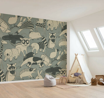 Dieren fotobehang Wobble Zoo