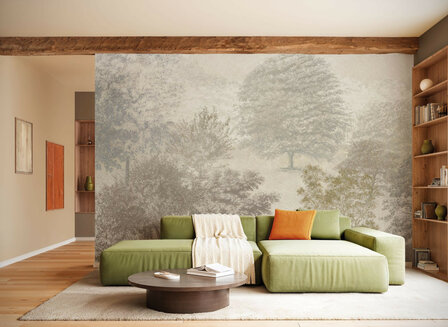 Bos fotobehang Herfstbos