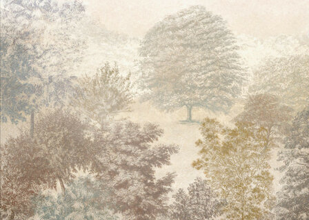 Herfstbos fotobehang 350x250cm