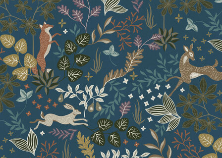 Bosdieren fotobehang Wood Night