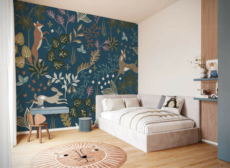 Bosdieren fotobehang Wood Night