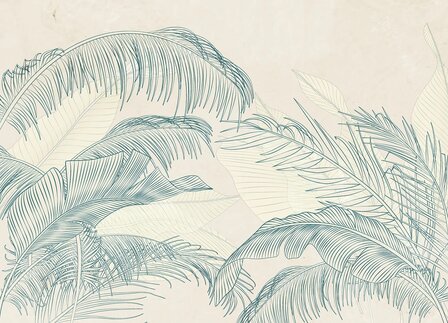 Subtle Palms vlies fotobehang XL