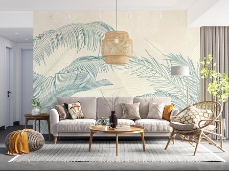 Subtle Palms vlies fotobehang XL