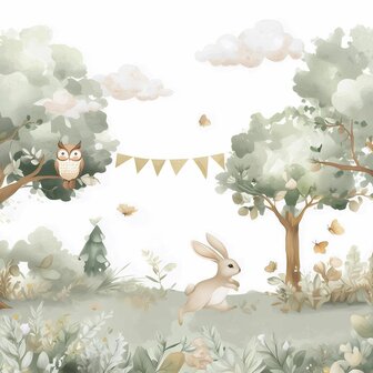 Bosdieren fotobehang Feest in het Bos