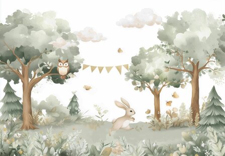 Bosdieren fotobehang Feest in het Bos