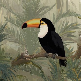 Jungle fotobehang Witte Aap