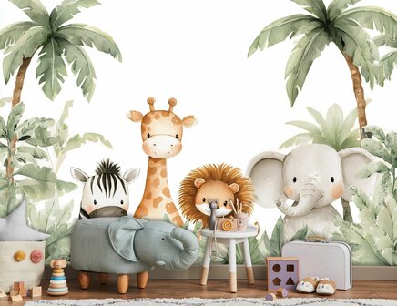 Jungle Vriendjes fotobehang