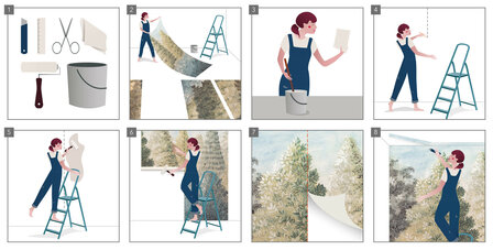 Instructie vliesbehang