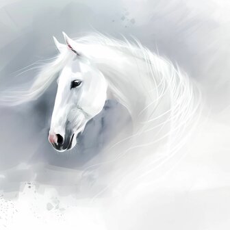 Dromerig Wit Paard fotobehang