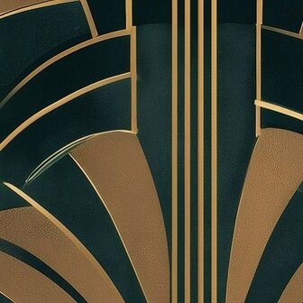 Detail Art Deco behang