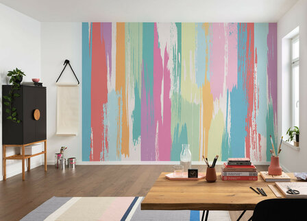 Abstract fotobehang Colour Rain