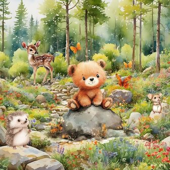 Bosdieren fotobehang Bij de Bloemenbeek 