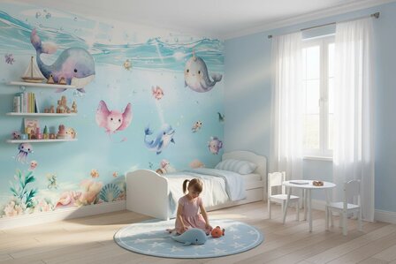 Onderwaterwereld fotobehang Pastel