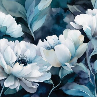 Midnight Bloom bloemen fotobehang