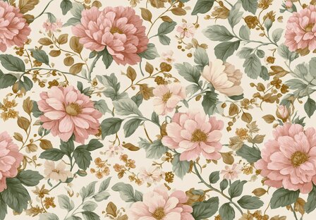 Pioenrozen bloemen fotobehang Vintage Peony