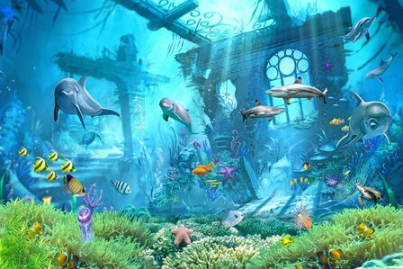 Onderwaterwereld fotobehang Ocean Ruins