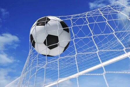 Voetbal fotobehang &ndash; Bal in het Doel