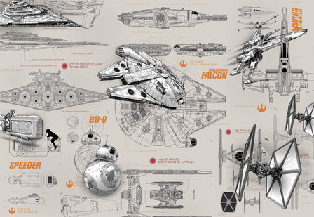 Star Wars Blueprints fotobehang XL