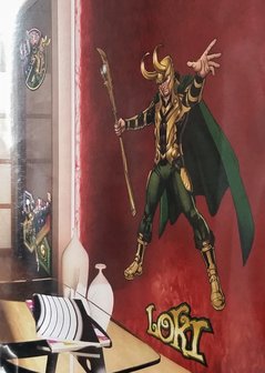 Avengers muursticker Loki XXL