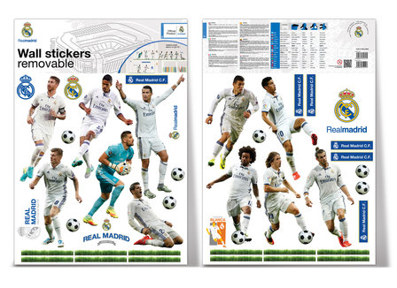 Real Madrid voetbal muurstickers 11 spelers