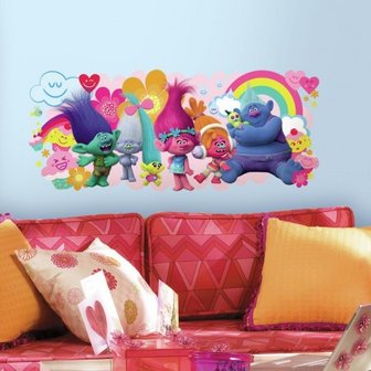 Trolls movie muursticker XL