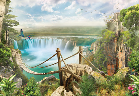 Jungle fotobehang Waterval XL