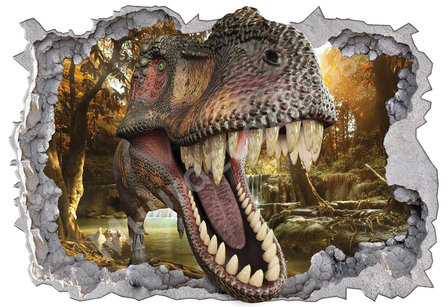 Dino T-Rex posterbehang 3D-effect
