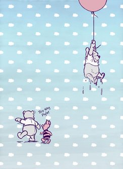 Winnie Pooh Piglet behang