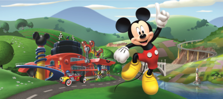 Mickey Mouse Roadster poster behang H