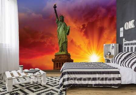 New York fotobehang Statue of Liberty