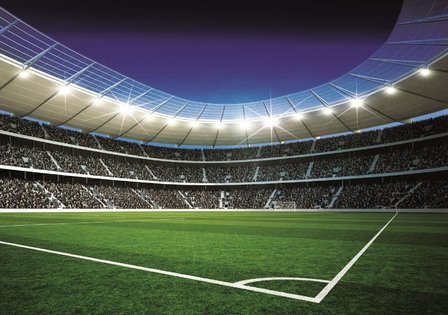 Voetbal behang Stadion 2 - Vlies XL 