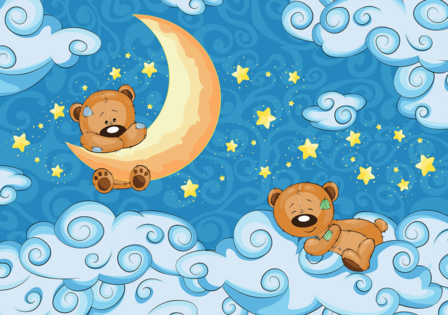 Teddyberen behang babykamer