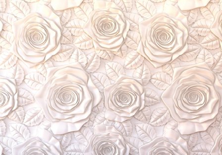 Bloemen fotobehang Paper Roses