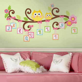 Scroll Tree muursticker Tak met letters RMK2079GM