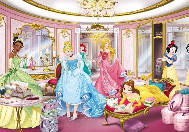 Disney Princess behang Mirror