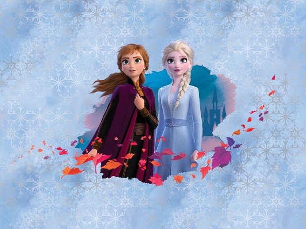 Frozen II vlies fotobehang Anna en Elsa