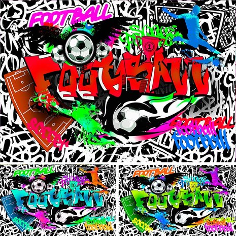 Voetbal Graffiti fotobehang