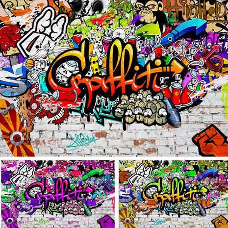 Graffiti Muur fotobehang