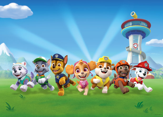 Paw Patrol behang Pups fotobehang L