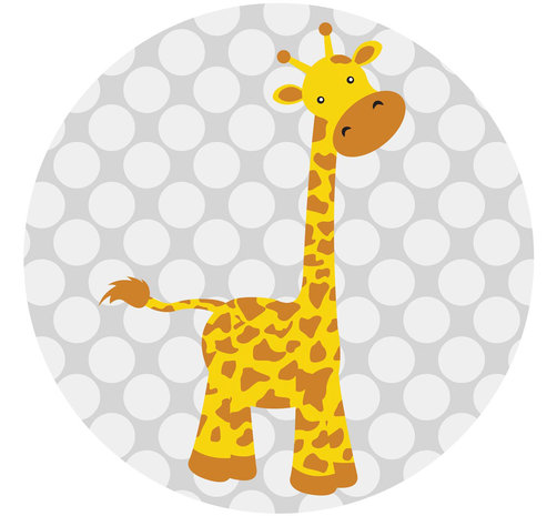 Kinderkamer Behangcirkel Giraffe