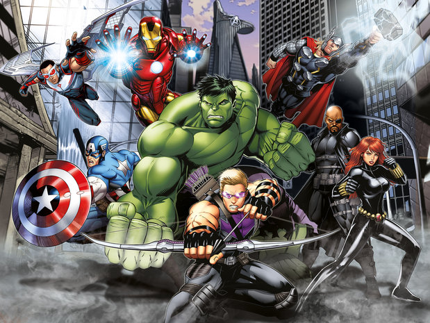 Avengers behang Street Rage XL