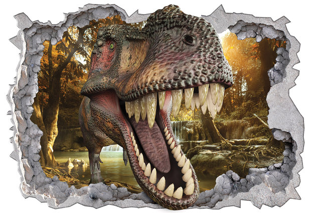 Dinosaurus 3D muursticker Waterval