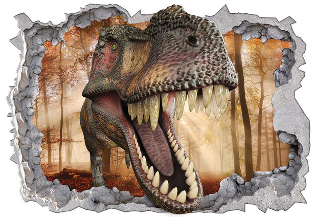 Dinosaurus 3D muursticker Bos