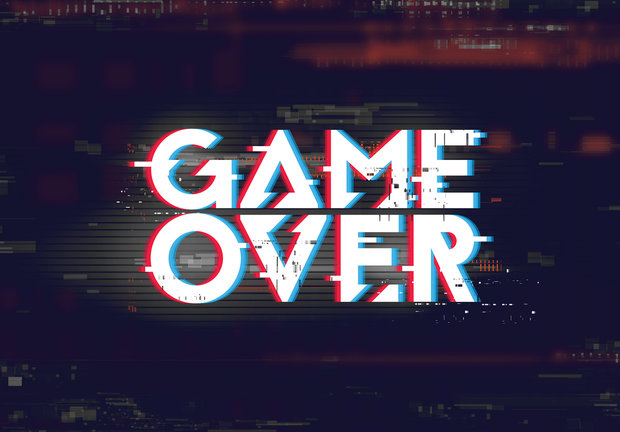 Game behang Game Over