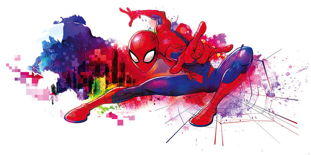 Spiderman behang Graffiti Art