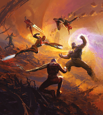 Avengers fotobehang Epic Battle Titan
